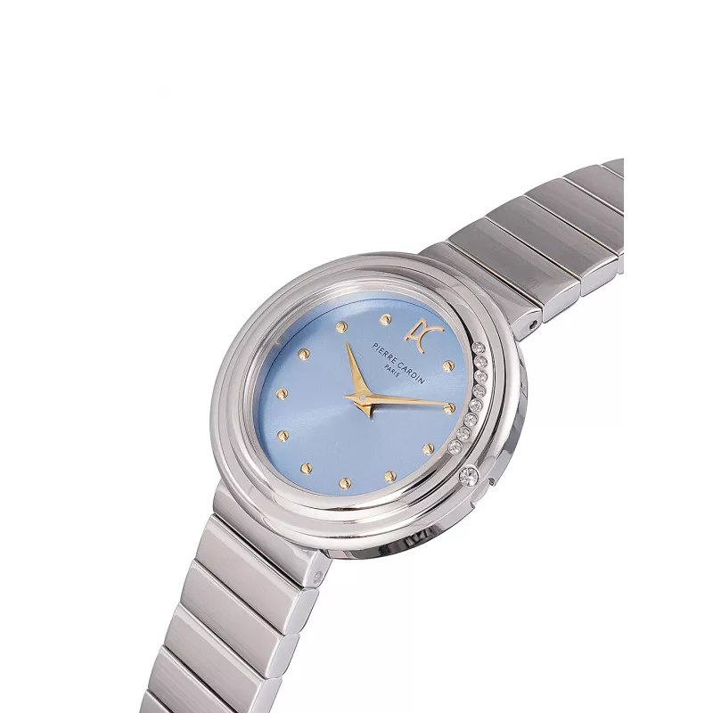 Pierre Cardin dámske quartzové náramkové hodinky analógové CF.1010.MS 32 mm strieborná nehrdzavejúca oceľ mesh