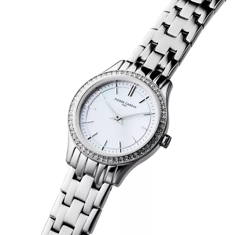 Pierre Cardin dámske quartzové hodinky CF.0611.SJ strieborná nerezová oceľ mesh 30 mm