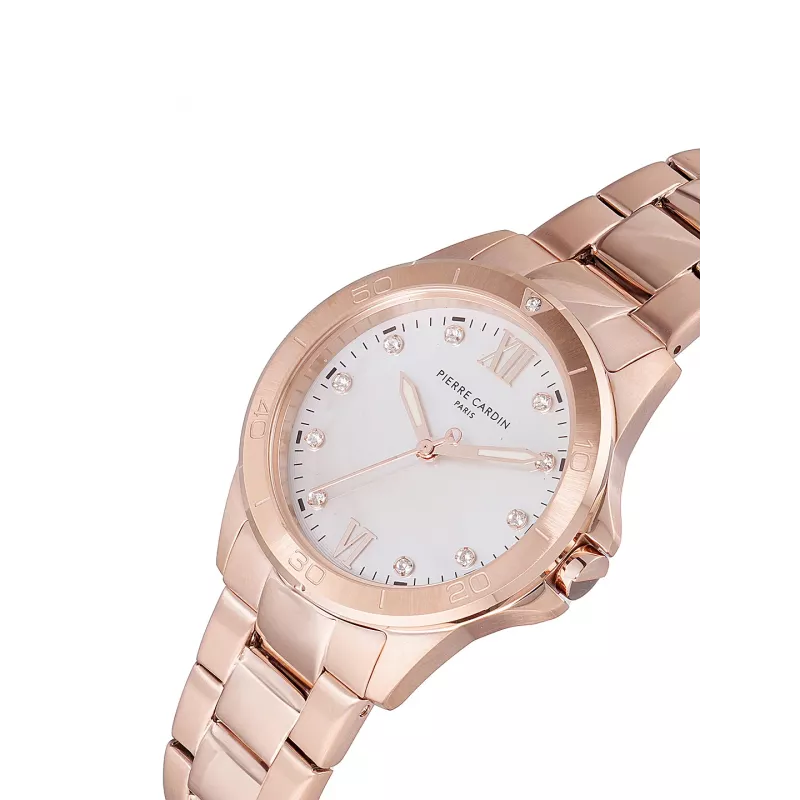 Pierre Cardin dámske hodinky CF.1009.MR 34mm nerez milánsky mesh náramok quartz analógové perleťový ciferník