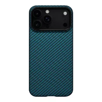 PITAKA Ultra-Slim MagSafe puzdro pre iPhone 17 Pro čierna/modrá Twill