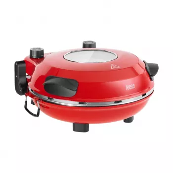 Pizza pec TEESA SUPREME, 1200 W, 32 cm, priehľadné okienko, vyberateľný kameň, duálna regulácia ohrevu