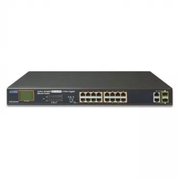 PLANET FGSW-1822VHP 18-portový spravovaný PoE+ switch so 16x Fast Ethernet a 2x Gigabit Combo uplinkami