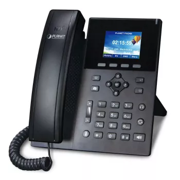 PLANET VIP-1260PT Vysokorozlíšivý farebný PoE IP telefón s 3MP kamerou, 6-riadkový LCD, čierny
