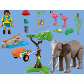 PLAYMOBIL 72068 slon s ošetrovateľom zvierat