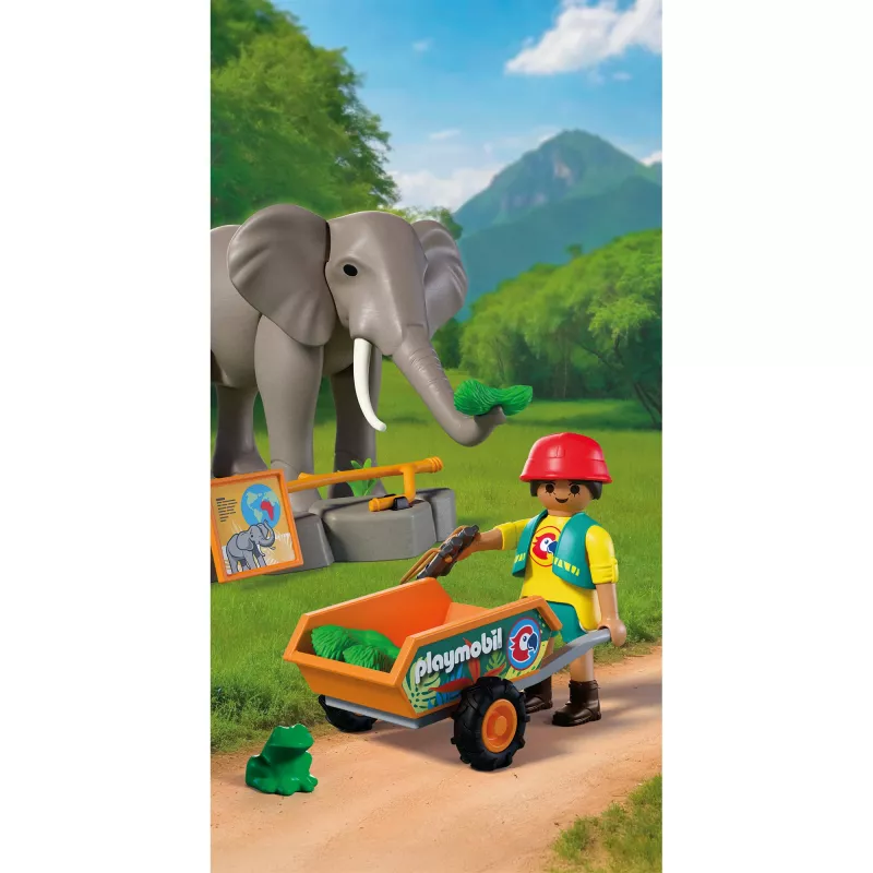 PLAYMOBIL 72068 slon s ošetrovateľom zvierat
