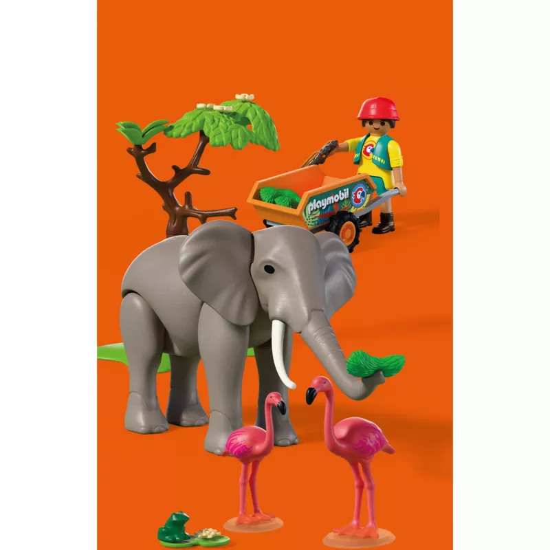 PLAYMOBIL 72068 slon s ošetrovateľom zvierat