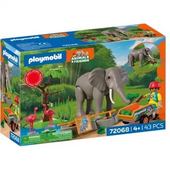 PLAYMOBIL 72068 slon s ošetrovateľom zvierat