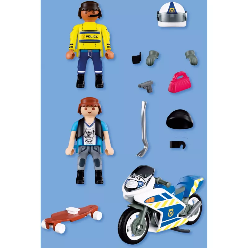 PLAYMOBIL 72079 City Action policajná motorka prenasledovanie