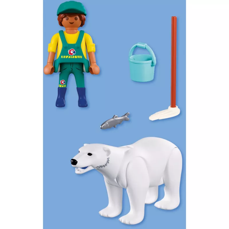 Playmobil 72090 Animals & Friends Zoo: Ľadový medveď a ošetrovateľ