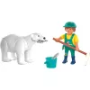 Playmobil 72090 Animals & Friends Zoo: Ľadový medveď a ošetrovateľ