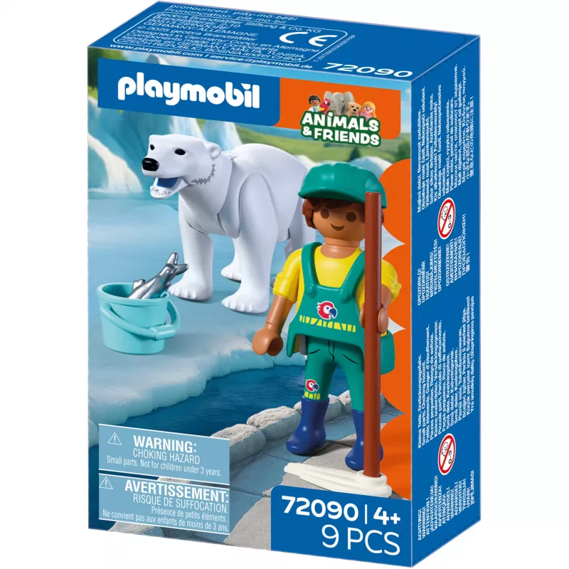 Playmobil 72090 Animals & Friends Zoo: Ľadový medveď a ošetrovateľ