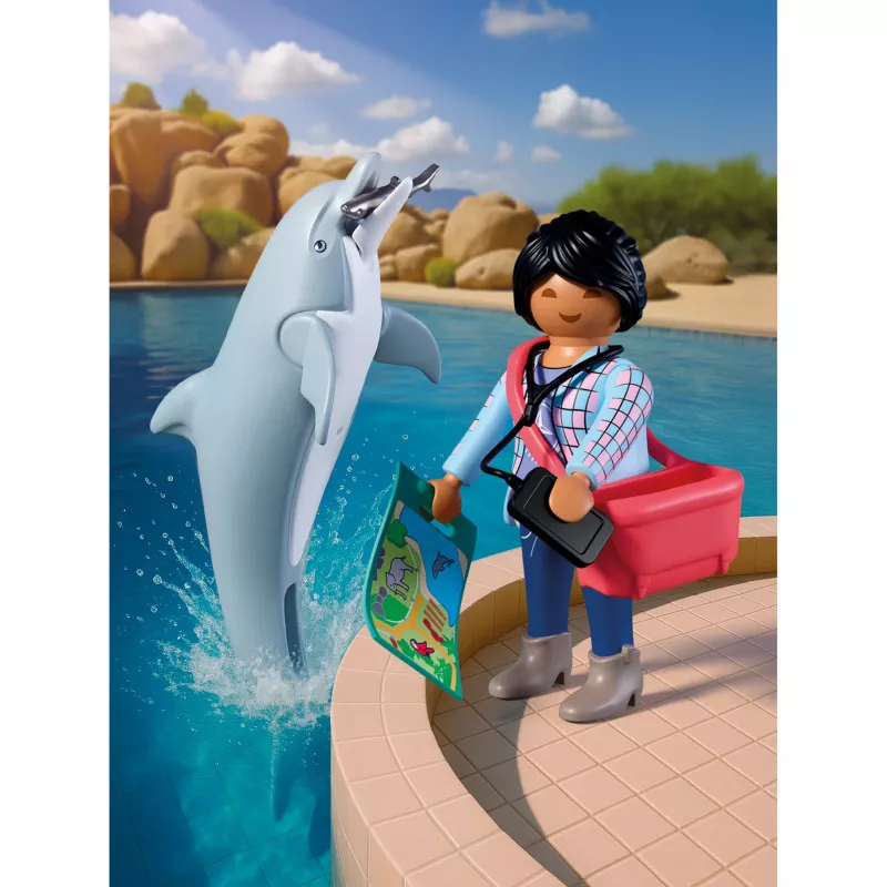 PLAYMOBIL 72091 Animals & Friends Zoo delfín a návštevníci