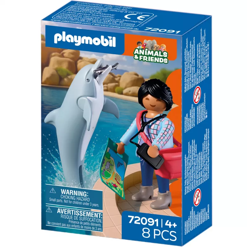 PLAYMOBIL 72091 Animals & Friends Zoo delfín a návštevníci