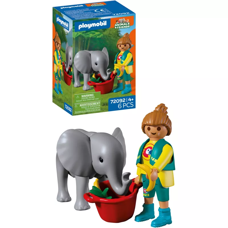 Playmobil 72092 Animals & Friends Zoo: sloníča a ošetrovateľ