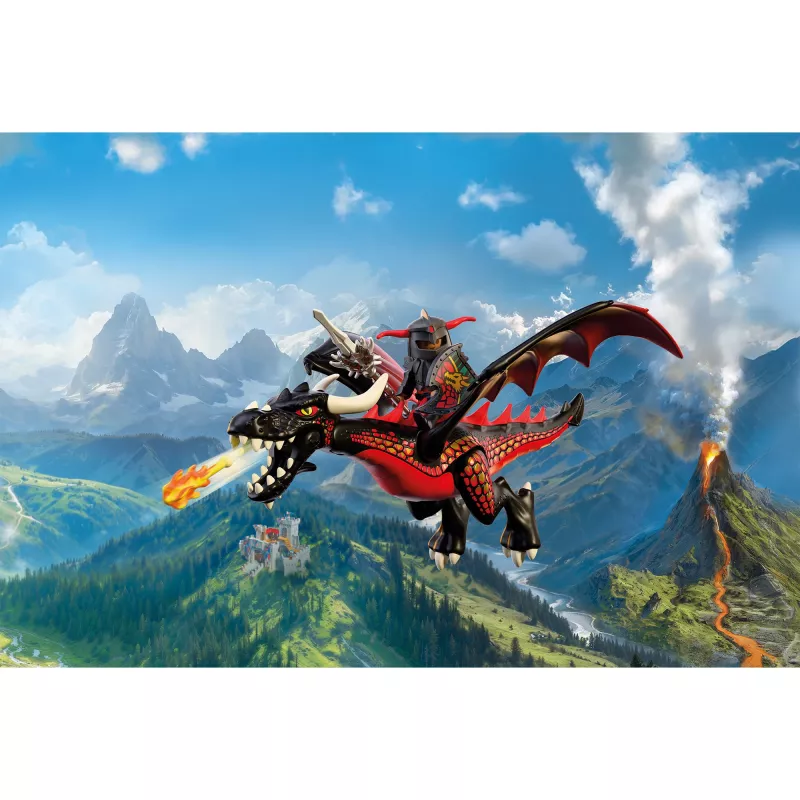 Playmobil 72114 rytier čierny drak