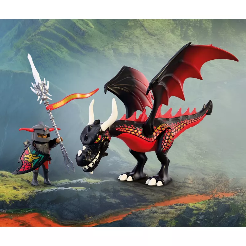 Playmobil 72114 rytier čierny drak