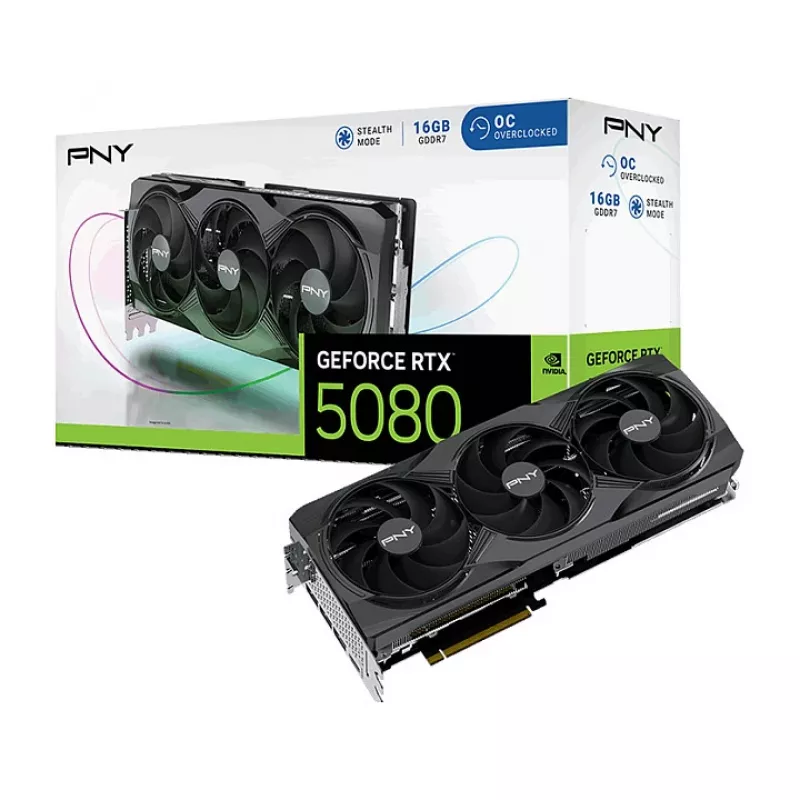 PNY GeForce RTX 5080 OC Grafická karta - GeForce RTX 5080