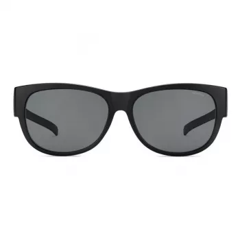 POLAROID ANCILLARIES PLD9004SDL5 unisex slnečné okuliare - čierny rám, sivé polarizované šošovky, hranatý tvar