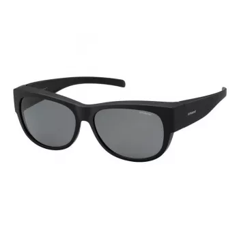 POLAROID ANCILLARIES PLD9004SDL5 unisex slnečné okuliare - čierny rám, sivé polarizované šošovky, hranatý tvar
