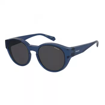 Polaroid Ancillaries PLD9017SPJP unisex Square Pilot slnečné okuliare - čierny rám, sivé polarizované sklá