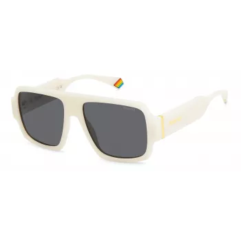 Polaroid PLD 6209/S XVK/6 unisex hranaté slnečné okuliare - Havana rám, sivé polarizované sklá