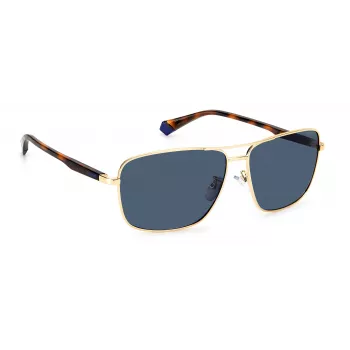 POLAROID PLD2119GSJ5GC pánske aviator slnečné okuliare - zlatý rám, zelené polarizované sklá