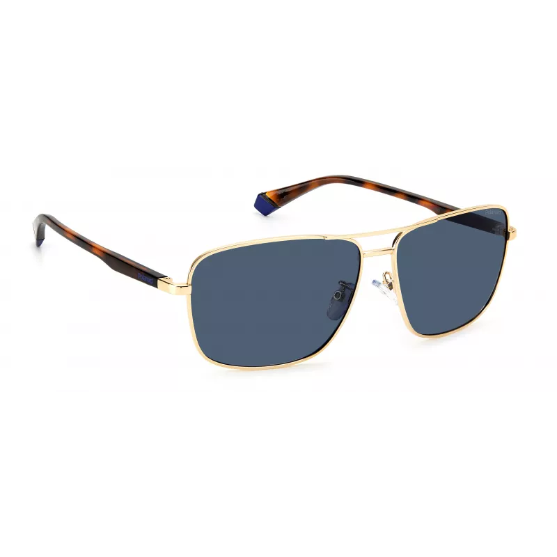 POLAROID PLD2119GSJ5GC pánske aviator slnečné okuliare - zlatý rám, zelené polarizované sklá