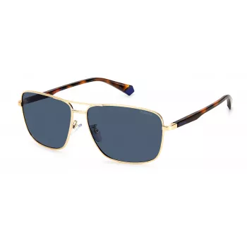 POLAROID PLD2119GSJ5GC pánske aviator slnečné okuliare - zlatý rám, zelené polarizované sklá
