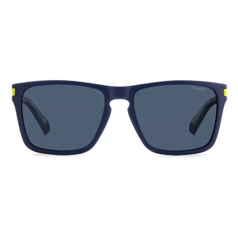 Polaroid PLD2139SFLL unisex obdĺžnikové slnečné okuliare - čierny rám sivé šošovky 56mm