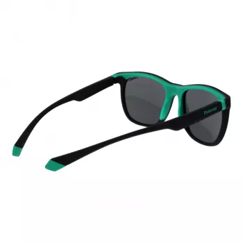 POLAROID PLD2140S543OL Unisex hranaté slnečné okuliare - havana acetátový rám, zelené polarizované polykarbonátové šošovky, UV400 ochrana