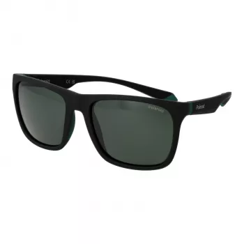 POLAROID PLD2141S563OL unisex slnečné okuliare - havana rám, zelené polarizované sklá, 57 mm