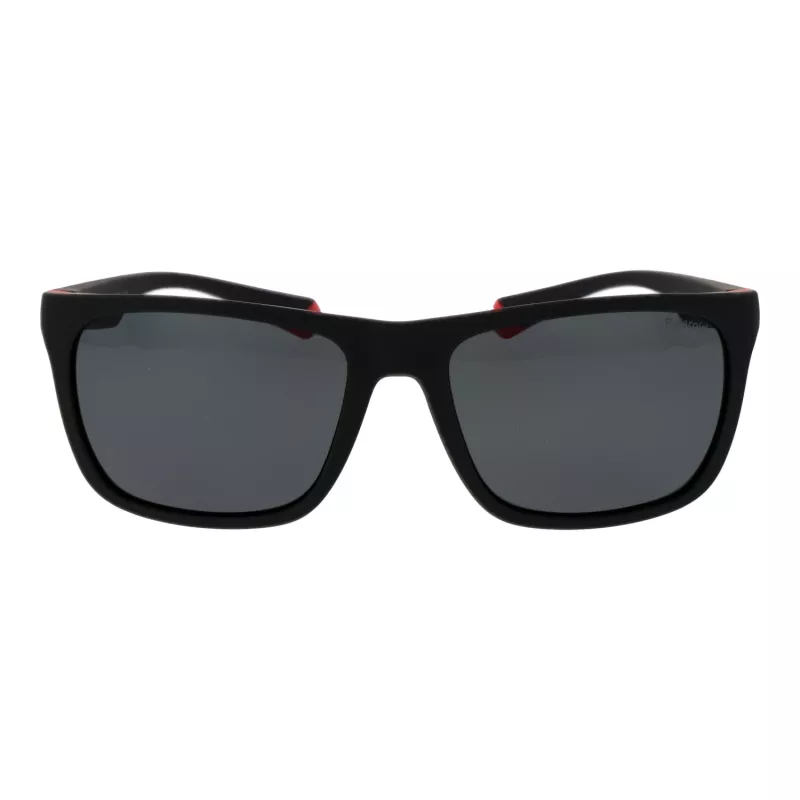 Polaroid PLD2141S56BLX unisex hranaté slnečné okuliare - modré sklá, čierny rám, polarizované UV400