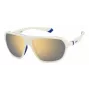 Polaroid PLD2152SVK6 unisex obdĺžnikové slnečné okuliare - čierny rám, sivé polarizované šošovky, 59 mm