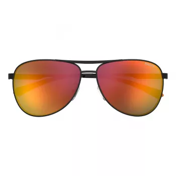 POLAROID PLD2160GSX807 pánske polarizované slnečné okuliare - čierny rám sivé sklá 62 mm