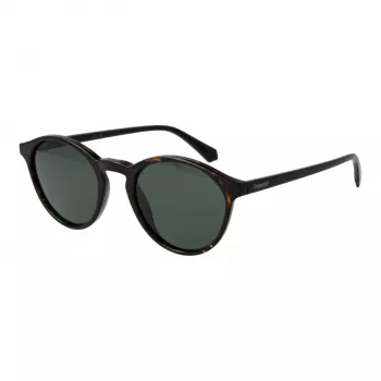 Polaroid PLD4153S50086 pánske hranaté havana acetátové slnečné okuliare so sivými polarizovanými šošovkami