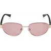 Polaroid PLD6123S-EYR unisex obdĺžnikové slnečné okuliare - čierny rám, sivé polarizované šošovky, 54 mm