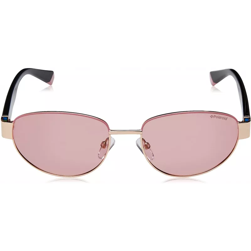 Polaroid PLD6123S-EYR unisex obdĺžnikové slnečné okuliare - čierny rám, sivé polarizované šošovky, 54 mm