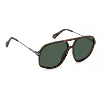 Polaroid PLD6182/S unisex slnečné okuliare - rám Havana škrupinový, hnedé polarizované sklá, 59 mm