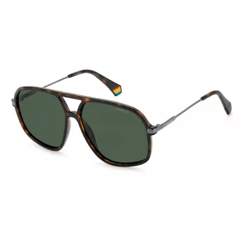 Polaroid PLD6182/S unisex slnečné okuliare - rám Havana škrupinový, hnedé polarizované sklá, 59 mm