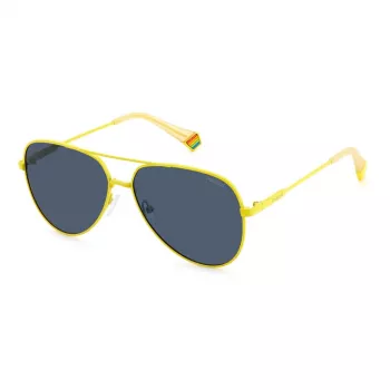 POLAROID PLD6187S40G unisex hranaté slnečné okuliare - Havana rám zelené polarizované šošovky 60 mm