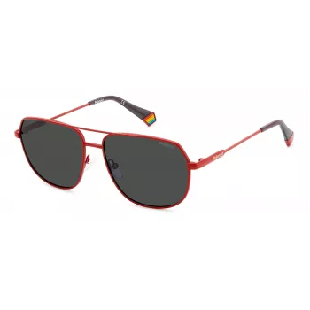 POLAROID PLD6195SX0Z3 unisex slnečné okuliare - čierny rám, sivé šošovky, 58 mm