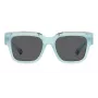 POLAROID PLD6198SXMVUF Unisex hranaté slnečné okuliare - čierny rám sivé polarizované šošovky 52mm