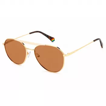 Polaroid PLD6211/S unisex slnečné okuliare havana rám zelené polarizované šošovky 57mm