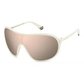 POLAROID PLD6216SVK6 unisex obdĺžnikové slnečné okuliare - tmavosivý propionátový rám, sivé polarizované polykarbonátové sklá, ochrana UV400