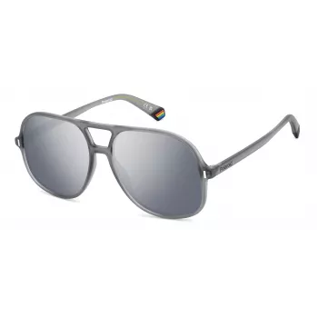 POLAROID PLD6217SRIW unisex slnečné okuliare - čierny rám, sivé polarizované sklá, 57 mm
