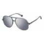 POLAROID PLD6217SRIW unisex slnečné okuliare - čierny rám, sivé polarizované sklá, 57 mm
