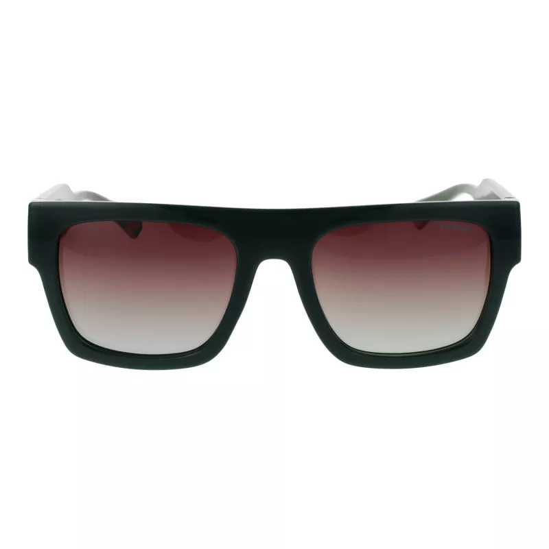 Polaroid PLD6224SX541E Unisex obdĺžnikové slnečné okuliare - sivé sklá, čierno-sivý rám