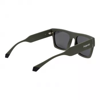 POLAROID PLD6224SX543Y unisex obdĺžnikové slnečné okuliare Havana zelené 54 mm