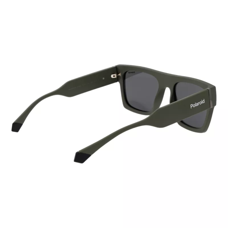 POLAROID PLD6224SX543Y unisex obdĺžnikové slnečné okuliare Havana zelené 54 mm