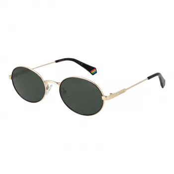 POLAROID PLD6228SX532M unisex obdĺžnikové slnečné okuliare - hnedý Havana rám, hnedé polarizované sklá, 53 mm